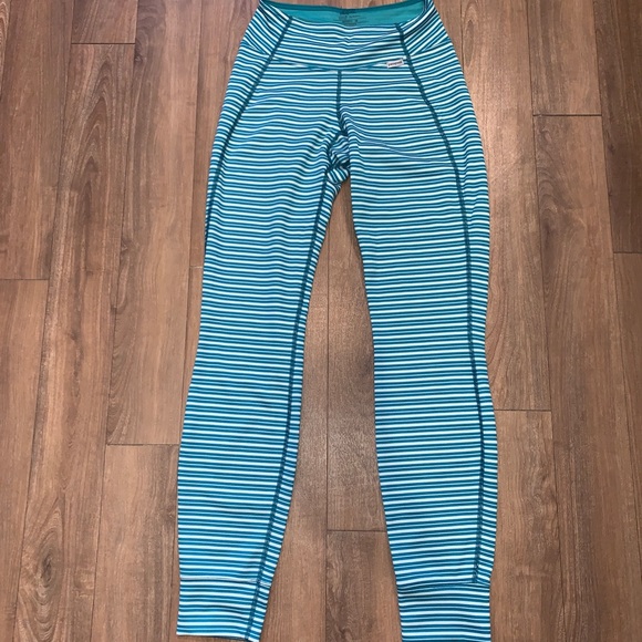 Patagonia Pants - Patagonia Striped Blue Leggings | XS